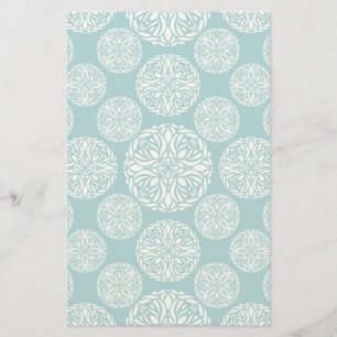 Floral wintersneeuwvlok briefpapier