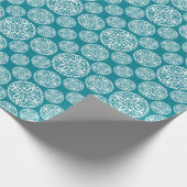 Floral wintersneeuwvlok cadeaupapier (Hoek)