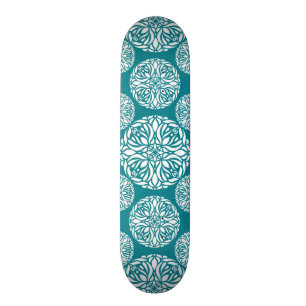 Floral wintersneeuwvlok skateboard
