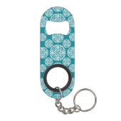 Floral wintersneeuwvlok sleutelhanger flessenopener (Achterkant)