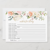 Floral Wives for Baby shower Game Invitation (Devant)