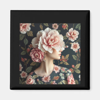 Floral Woman Art - Leven in volle bloei Magneet