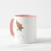  Floral Woman Face Art Mug (Devant gauche)