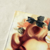  Floral Woman Strandlaken (In situ)