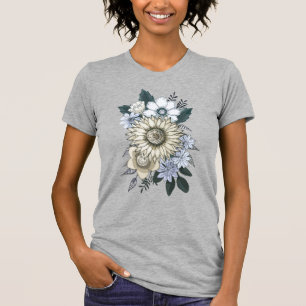 Floral Women's Elegant Sunflower Bouquet T-shirt