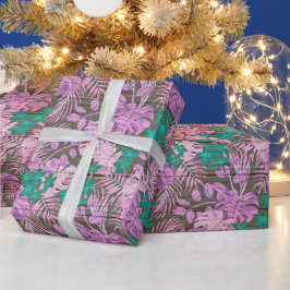 Floral wood Modern populair verpakkingspapier Cadeaupapier