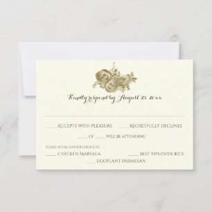 Floral Woodland Trouwantwoord RSVP Kaartje