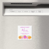  Floral World's Best Mum Moederdag Magneet (Insitu (Vaatwasser))