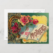  Floral World's beste moeder Briefkaart (Voorkant / Achterkant)