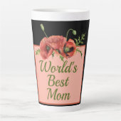  Floral World's beste moeder Latte Mok (Voorkant)