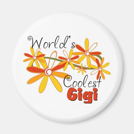 Floral World's Coolest Gigi Magneet (Voorkant)