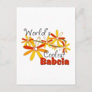 Floral World's koelste Babcia Briefkaart