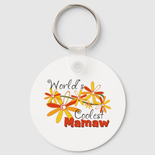 Floral World's koelste Mamaw Sleutelhanger (Voorkant)