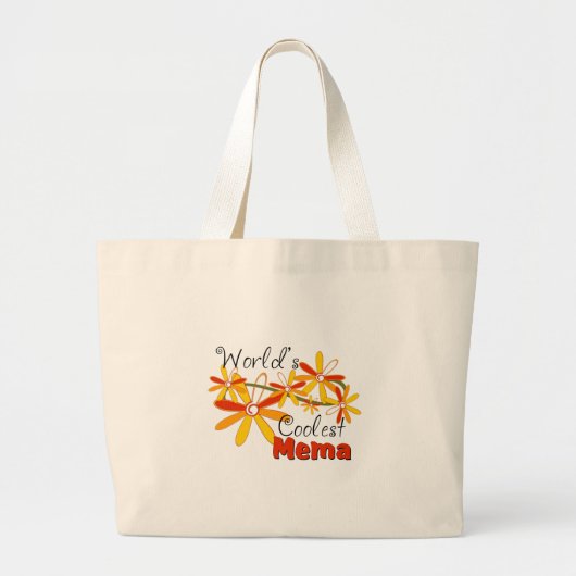 Floral World's koelste Mema Grote Tote Bag (Voorkant)