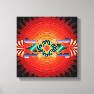 Floral Wrapped Canvas Afdruk