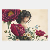 Floral Wrapping Paper Flat Sheet Decoupage (Voorkant)