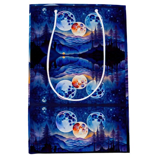 Floral Wrapping Paper Medium Cadeauzakje (Voorkant)