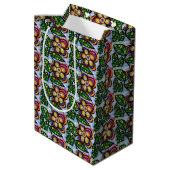 Floral wrapping Paper Medium Cadeauzakje (Achterkant Gekanteld)