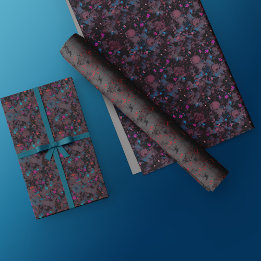 Floral wrapping Papier - Donker Abstract ventilato Inpakpapier Vel