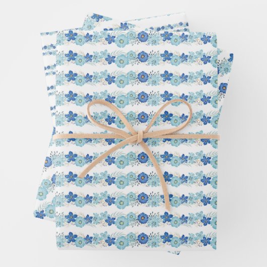 Floral wrapping papieren bladen inpakpapier vel (In situ)