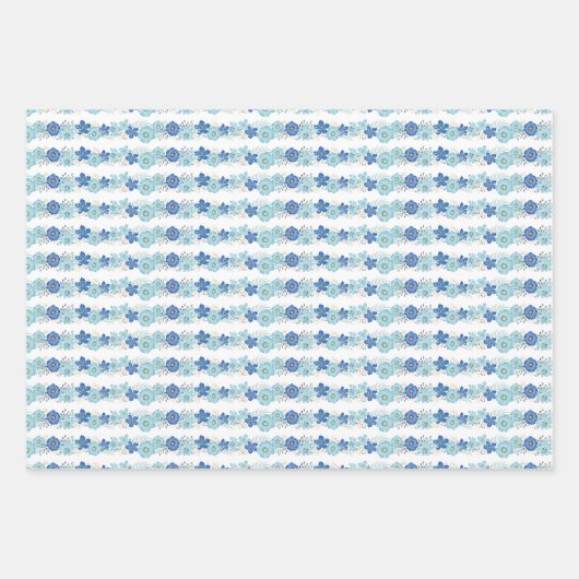 Floral wrapping papieren bladen inpakpapier vel (Voorkant)