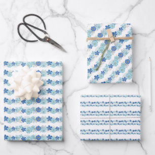 Floral wrapping papieren bladen inpakpapier vel