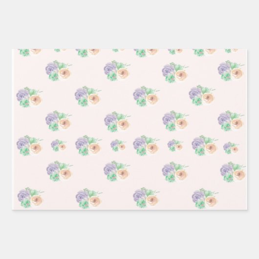 Floral wrapping papieren bladen inpakpapier vel (Voorkant 2)