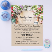 Floral wrapping, vlinderbloemigen Adverteren Flyer (Enkel)