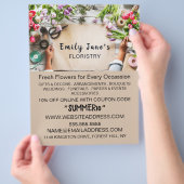 Floral wrapping, vlinderbloemigen Adverteren Flyer (Hand)