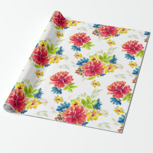 Floral-wrapppapier voor kleurloze Waterverf Cadeaupapier