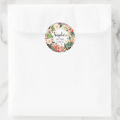 Floral Wreatal Botanical Bedankt Sticker (Tas)