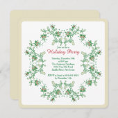 Floral Wreate Kerstfeestdag Kaart (Voorkant / Achterkant)