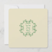 Floral Wreate Kerstfeestdag Kaart (Achterkant)