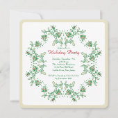 Floral Wreate Kerstfeestdag Kaart (Voorkant)