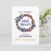 Floral Wreath 50th Jubileum Kaart Shower Request (Staand voorkant)
