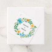 Floral Wreath | Aangepaste bruiloft Bedankjes Labels (In situ)