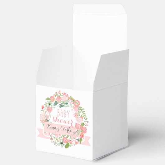 FLORAL WREATH BABY SHOWER FAVOR BOX BEDANKDOOSJES (Geopend)