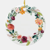 Floral Wreath Best Teacher ornament (Achterkant)