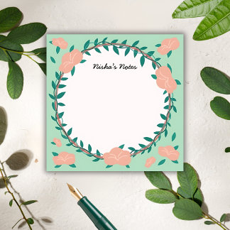 Floral Wreath - Botanical Greenhouse Sticky Notes