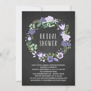 Floral Wreath   Bridal Shower-uitnodiging Kaart