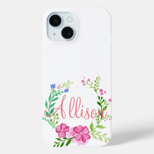 Floral Wreath Custom Case-Mate iPhone Case (Achterkant)