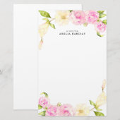 Floral Wreath Custom Stationery Briefpapier (Voorkant / Achterkant)