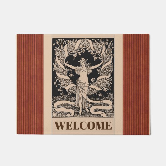  Floral Wreath Doormat Deurmat (Voorkant)