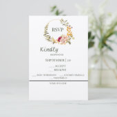  Floral Wreath Gold RSVP (Staand voorkant)