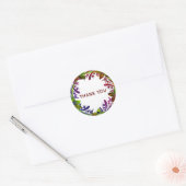 Floral Wreath Hartelijk dank Ronde Sticker (Envelop)