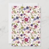 Floral Wreath Memorial Faire-part Service (Dos)