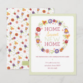 Floral Wreath Moving Announcement Aankondiging (Voorkant / Achterkant)