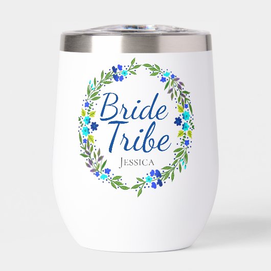  Floral Wreath Personalized Bride Tribe (Voorkant)