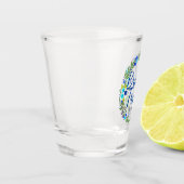  Floral Wreath Personalized Bride Tribe Shot Glas (Links)