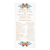 Floral Wreath Programme de mariage blanc (Devant)